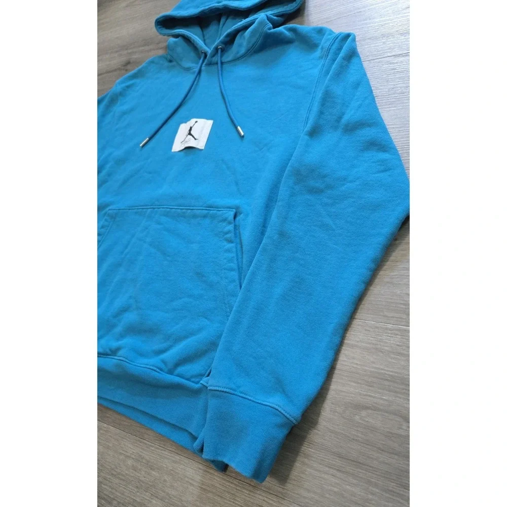 Nike Air Jordan Essential Flight Fleece Pullover Hoodie Cyber Teal Size Small